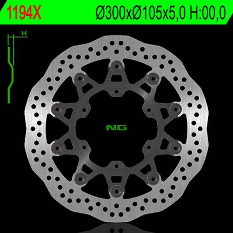 NG BRAKE DISC 1194X : Disco de freno NG BRAKES ondulado flotante