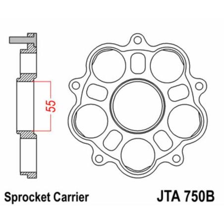 JT SPROCKETS JTA750B : Portacoronas JT750B