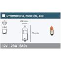 V PARTS G-0100R : Caja de 10 lámparas bayoneta 9 mm 12Vx23W. Naranja