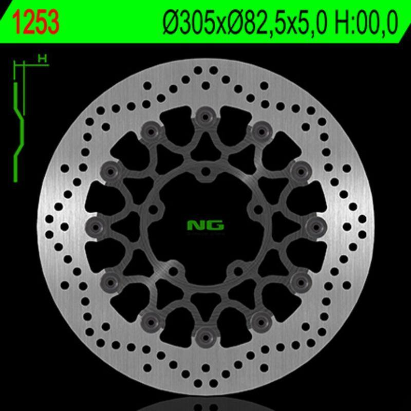 NG BRAKE DISC 1253 : Disco de freno NG BRAKES redondo flotante