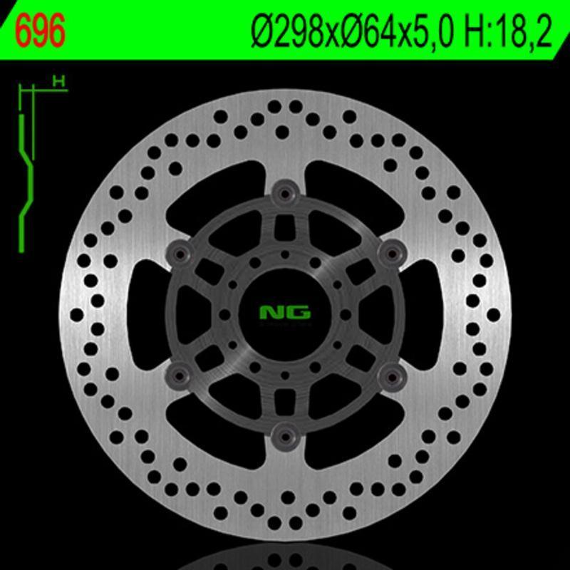 NG BRAKE DISC 696 : Disco de freno NG BRAKES redondo flotante