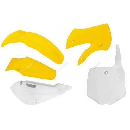 RACETECH R-KITRM0-OEM-509 : RACETECH Plastic Kit OEM Color Yellow/White Suzuki RM65