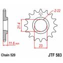 JT SPROCKETS JTF583.14 : Piñon JT 583 de acero con 14 dientes