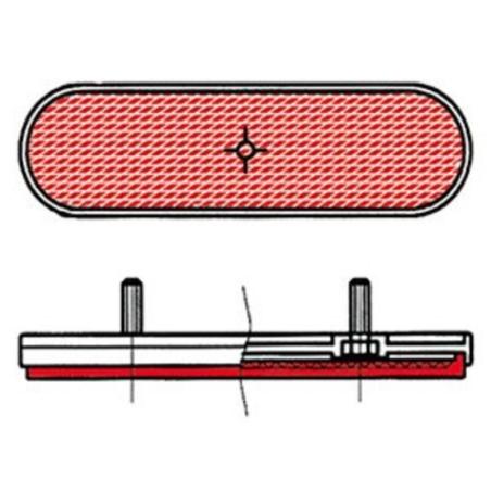 V PARTS 0351 : CATADIOPTRICO OVALADO TRASERO