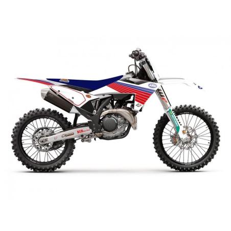 BLACKBIRD 8548AA : Kit de adhesivos + funda de asiento BLACKBIRD Retro - KTM SX/SX-F