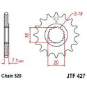 JT SPROCKETS JTF427.11 : Piñón JT SPROCKETS acero estándar 427 - Paso 520