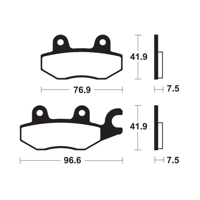 TECNIUM MF455 : Pastillas de freno TECNIUM sintetizadas - MF455