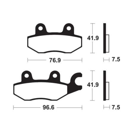 TECNIUM MF455 : Pastillas de freno TECNIUM sintetizadas - MF455