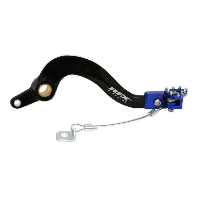 RFX FXRB4020099BU : Pedal de freno trasero RFX Pro FT (negro/azul) - Yamaha YZF/WRF 450