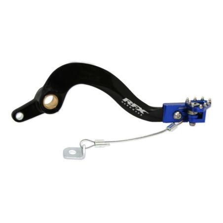 RFX FXRB4020099BU : Pedal de freno trasero RFX Pro FT (negro/azul) - Yamaha YZF/WRF 450