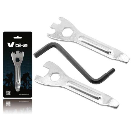 V BIKE PT11930 : Juego llaves desmontables bici V BIKE