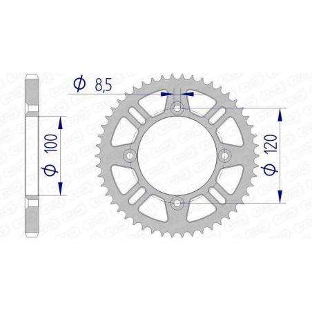 AFAM 15104N-51 : Corona AFAM aluminio 15104 - Paso 428
