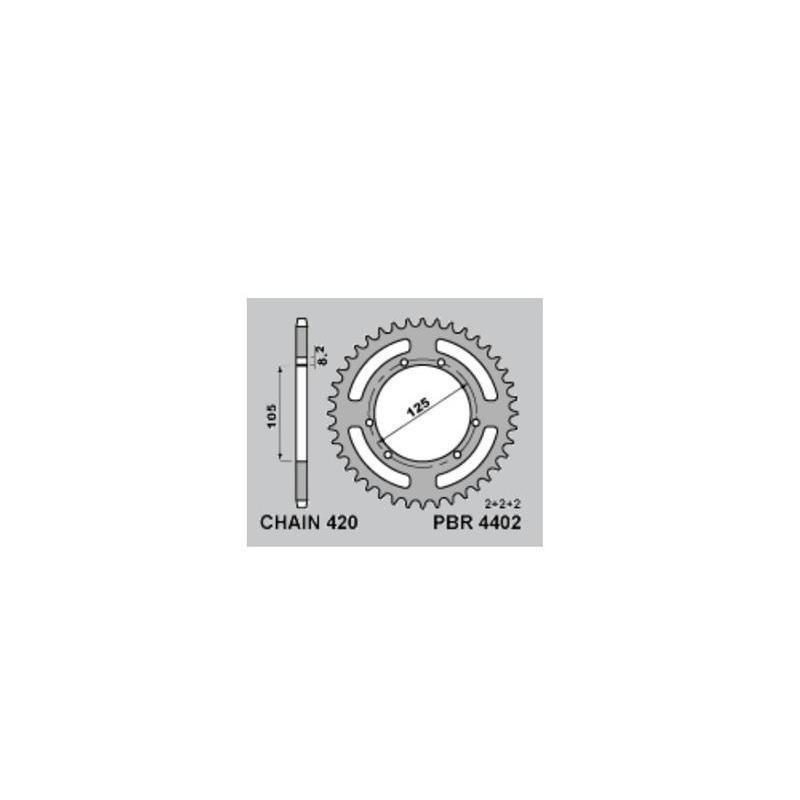 PBR 4402 46 F : Corona PBR acero C45 estándar 4402 - 420