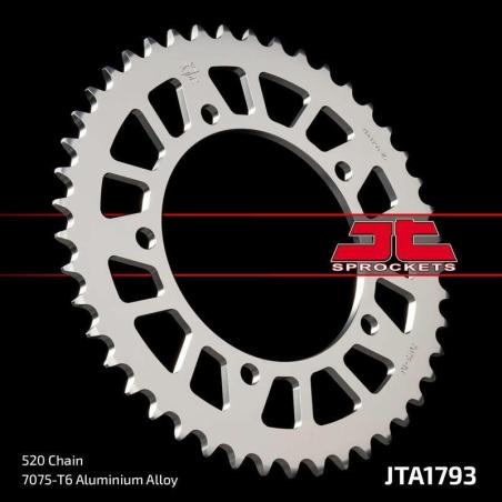JT SPROCKETS JTA1793.46BLK : Corona JT Aluminio negro JT 1793 con 46 dientes