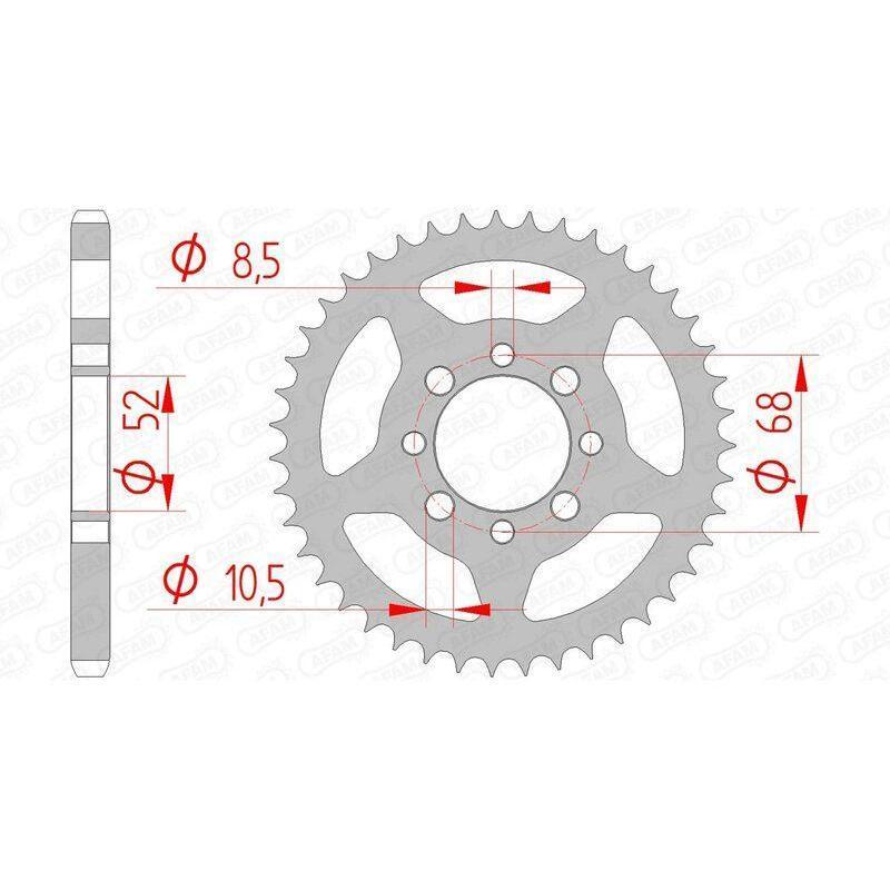 AFAM 14101-46 : Corona AFAM acero estándar 14101 - Paso 428