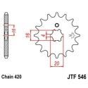 JT SPROCKETS JTF5465.15 : Piñon JT 5465 de acero con 15 dientes