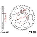 JT SPROCKETS JTR216.43 : Corona JT 216 de acero con 43 dientes
