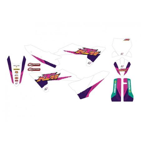 BLACKBIRD 2548AA : Kit de adhesivos BLACKBIRD Retro - KTM SX/SX-F