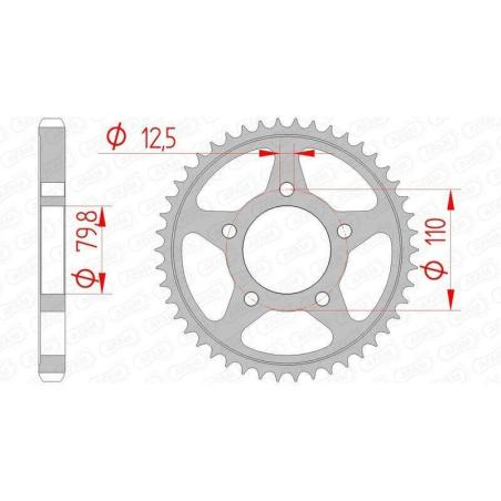 AFAM 86600-40 : Corona AFAM acero estándar 86600 - Paso 530