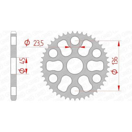 AFAM 12325-45 : Corona AFAM acero estándar 12325 - Paso 428