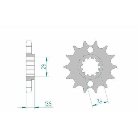AFAM 24801-15 : Piñón AFAM acero estándar 24801 - Paso 630