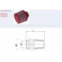 BMC FMSA42-127 : Filtro de aire BMC universal cónico Ø42mm x 127mm FMSA42-127