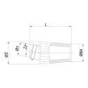 BMC FBSA65-128 : Filtro de aire BMC universal cónico Ø65mm x 128mm