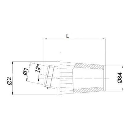 BMC FBSA65-128 : Filtro de aire BMC universal cónico Ø65mm x 128mm
