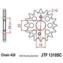JT SPROCKETS JTF1310.14SC : Piñón JT 1310SC autolimpiable de acero con 14 dientes