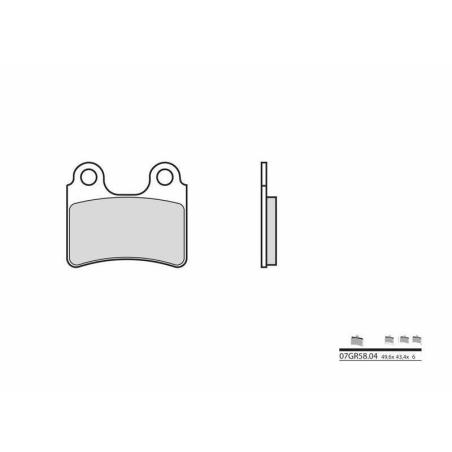 BREMBO 07GR5804 : Pastillas de freno orgánicas Brembo 07GR5804