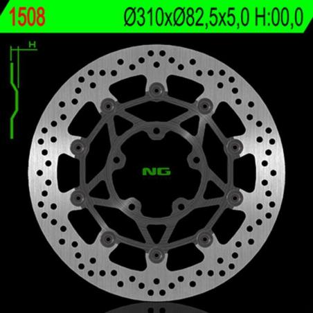 NG BRAKE DISC 1508 : Disco de freno NG BRAKES redondo flotante
