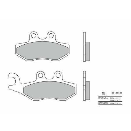 BREMBO 07056 : Pastillas de freno orgánicas Brembo 07056