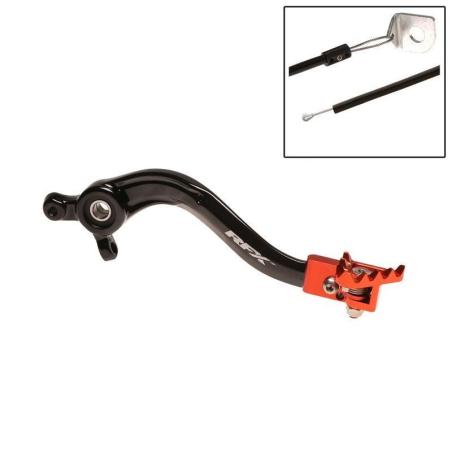 RFX FXRB5040099OR : Pedal de freno trasero RFX Pro FT (negro/naranja)