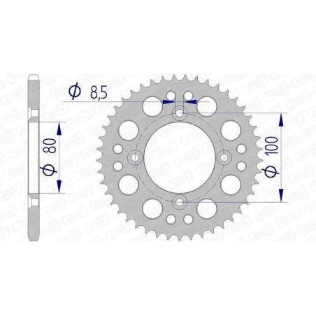 AFAM 11101N-36 : Corona AFAM aluminio ultraligera 11101 - Paso 420