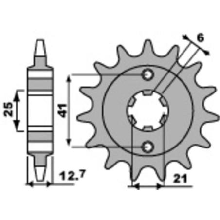 PBR 288 16 18NC : Piñón PBR acero estándar 288 - 530