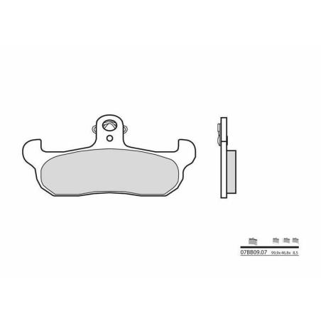 BREMBO 07BB0907 : Pastillas de freno orgánicas Brembo 07BB0907