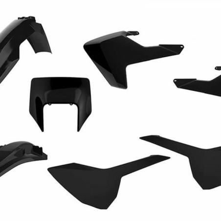 POLISPORT 90895 : Kit plástica Enduro Polisport negro Husqvarna FE/TE