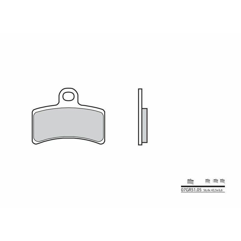 BREMBO 07GR5105 : Pastillas de freno orgánicas Brembo 07GR5105