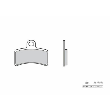 BREMBO 07GR5105 : Pastillas de freno orgánicas Brembo 07GR5105