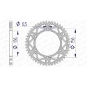 AFAM 15206+52 : Corona AFAM aluminio ultraligera autolimpiable 15206 - Paso 520
