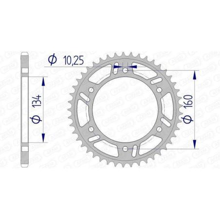 AFAM 11618-40 : Corona AFAM aluminio ultraligera 11618 - Paso 520