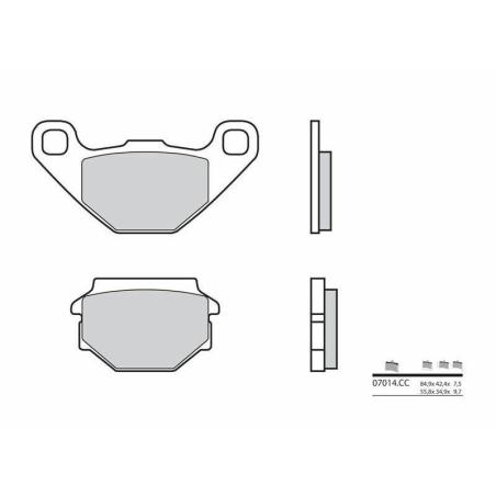 BREMBO 07014 : Pastillas de freno orgánicas Brembo 07014
