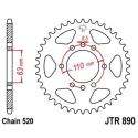 JT SPROCKETS JTR890.45ZBK : Corona JT 890 de zinc negro con 45 dientes