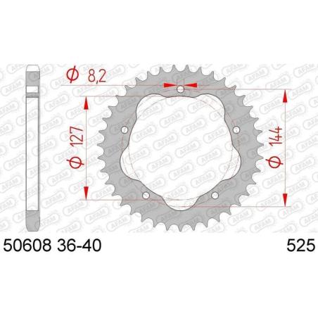 AFAM 50608K-41 : Corona AFAM acero estándar 50608K - Paso 525