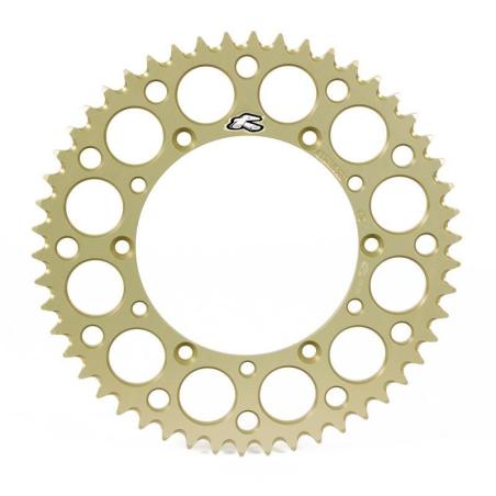 RENTHAL 112U-520-49GEHA : Corona RENTHAL aluminio ultraligera autolimpiable 112U - Paso 520 - Hard Anodized Limited Edition