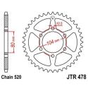 JT SPROCKETS JTR478.46ZBK : Corona JT 478 de zinc negro con 46 dientes