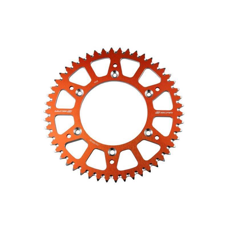 SCAR SRS530-49OR : SCAR Aluminium Ultra-Light Self-Cleaning Rear Sprocket SRS530 - 520