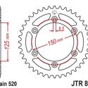 JT SPROCKETS JTR897.51SC : Corona JT 897 de acero con 51 dientes paso 520 autolimpiable
