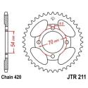 JT SPROCKETS JTR211.42 : Corona JT 211 de acero con 42 dientes