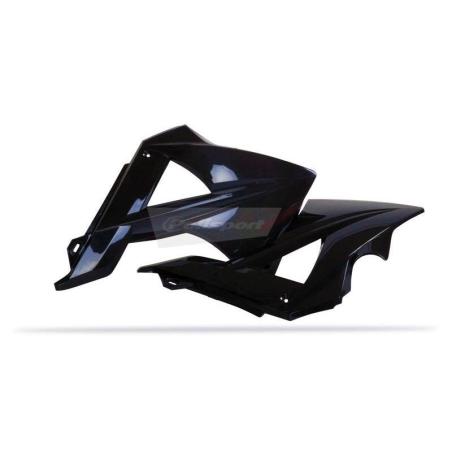 POLISPORT 8413300007 : Tapas de radiador POLISPORT - negro Gas Gas